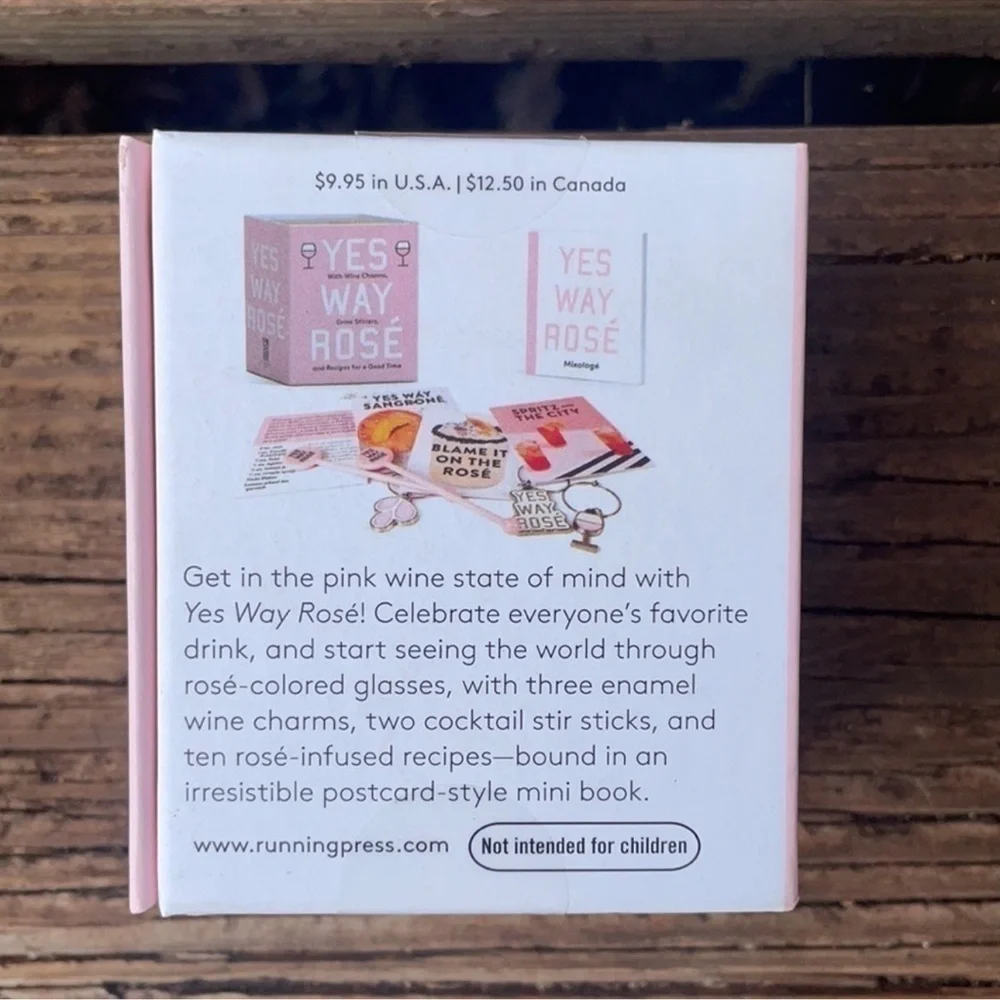 YES Way RosE’ Mini Kit Wine Charms Recipes Stirrer New